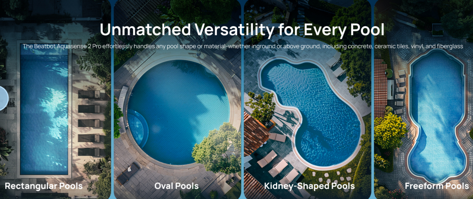 Beatbot AquaSense 2 Pro pool shape compatibility