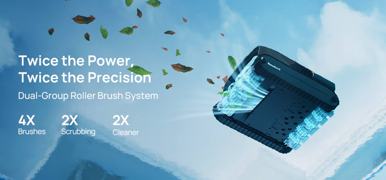 Beatbot AquaSense 2 Pro dual roller brush system